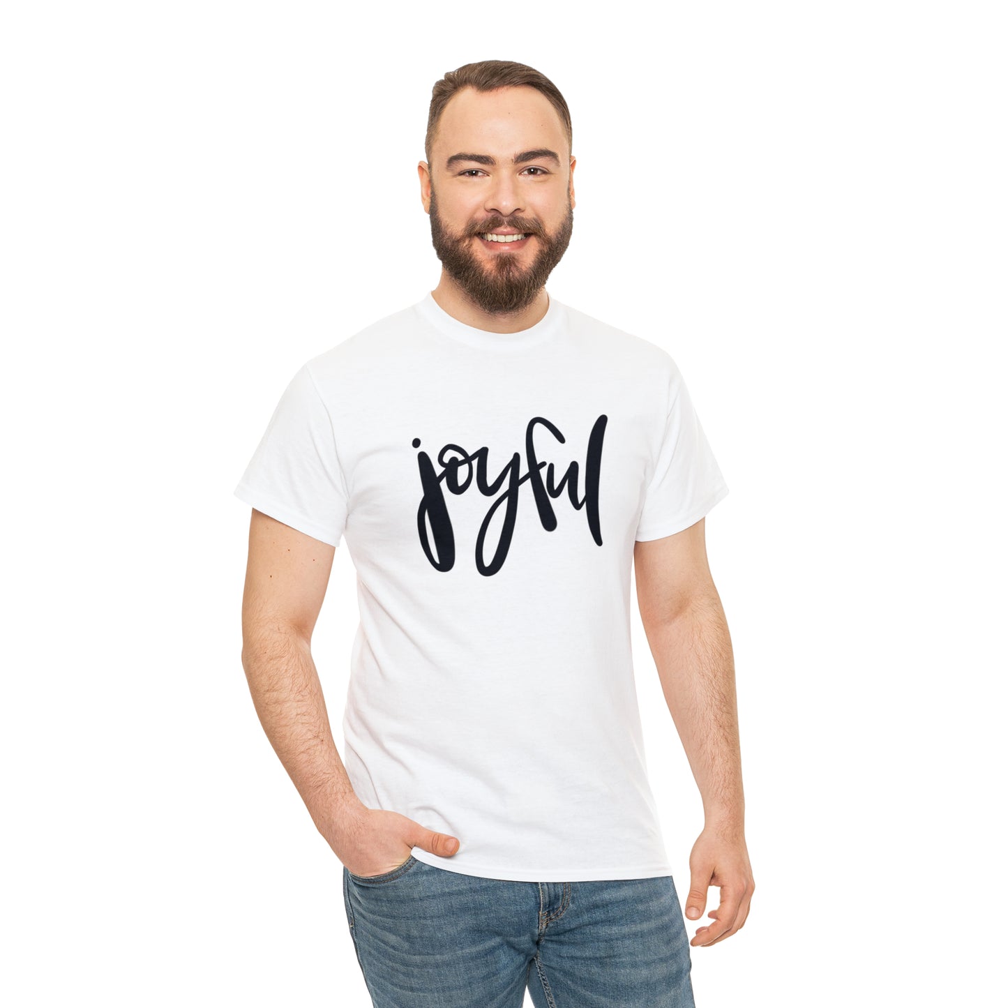 Joyful Unisex Heavy Cotton Tee, Christian Bible Verse T Shirt