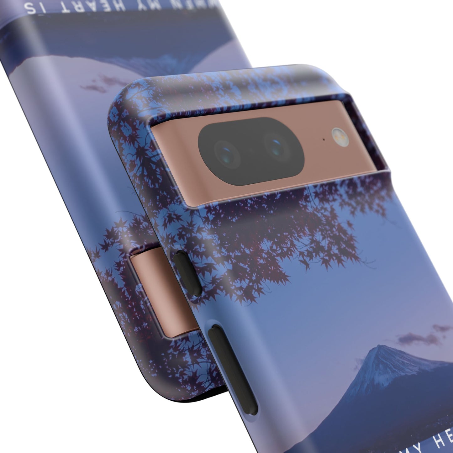 When my Heart is Overwhelmed, lead me to the Rock higher than I Bible Verse Phone Case
