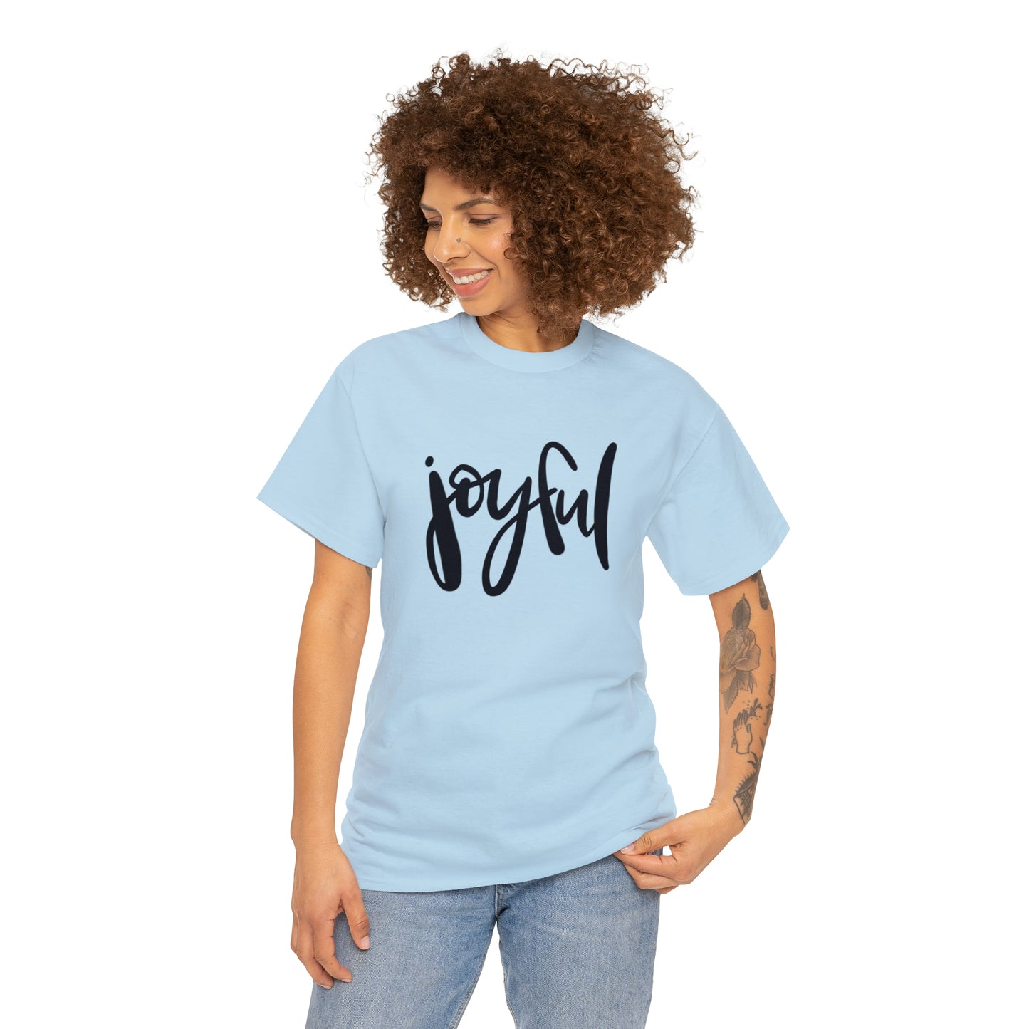 Joyful Unisex Heavy Cotton Tee, Christian Bible Verse T Shirt