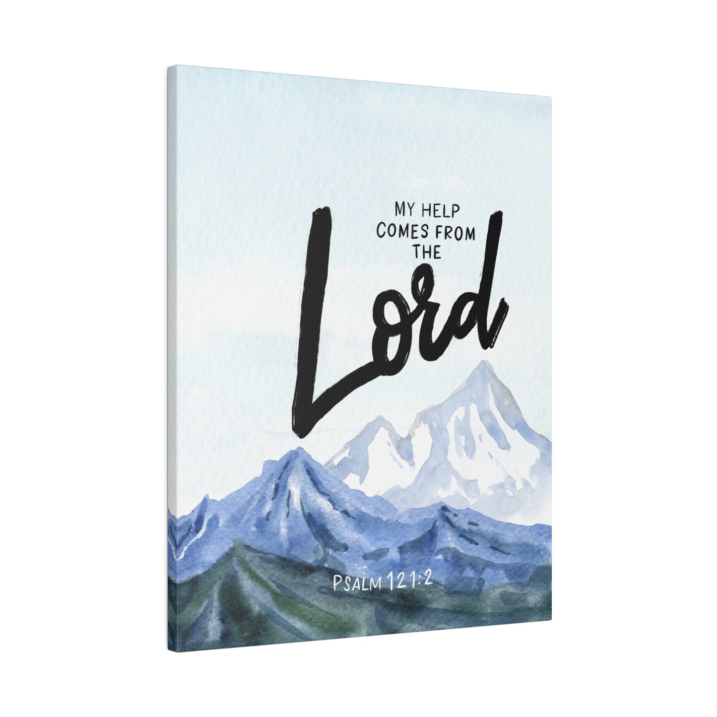 My help comes from the Lord Framed Canvas Wall Art | A song of ascents Mountains Psalm 121 2 Bible Verse Canvas Print | Christian Home Decor