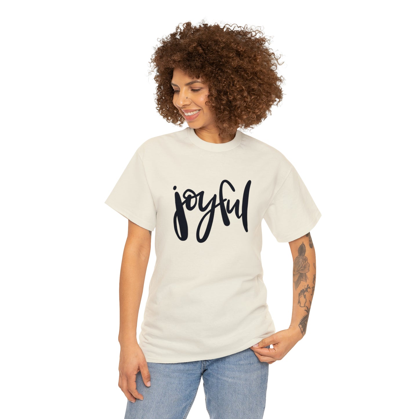 Joyful Unisex Heavy Cotton Tee, Christian Bible Verse T Shirt