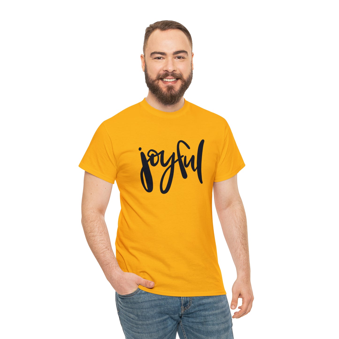 Joyful Unisex Heavy Cotton Tee, Christian Bible Verse T Shirt