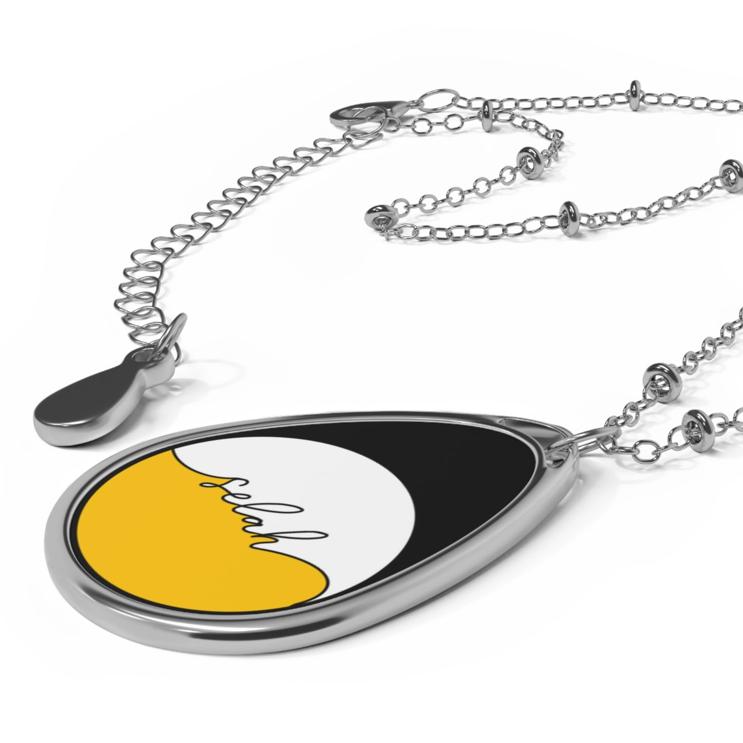 Selah CC Logo Oval Necklace | Reminder to Pause and Reflect