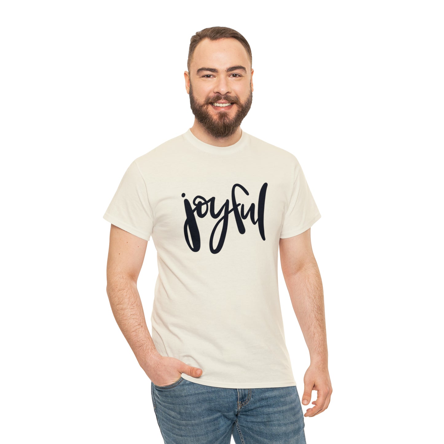 Joyful Unisex Heavy Cotton Tee, Christian Bible Verse T Shirt