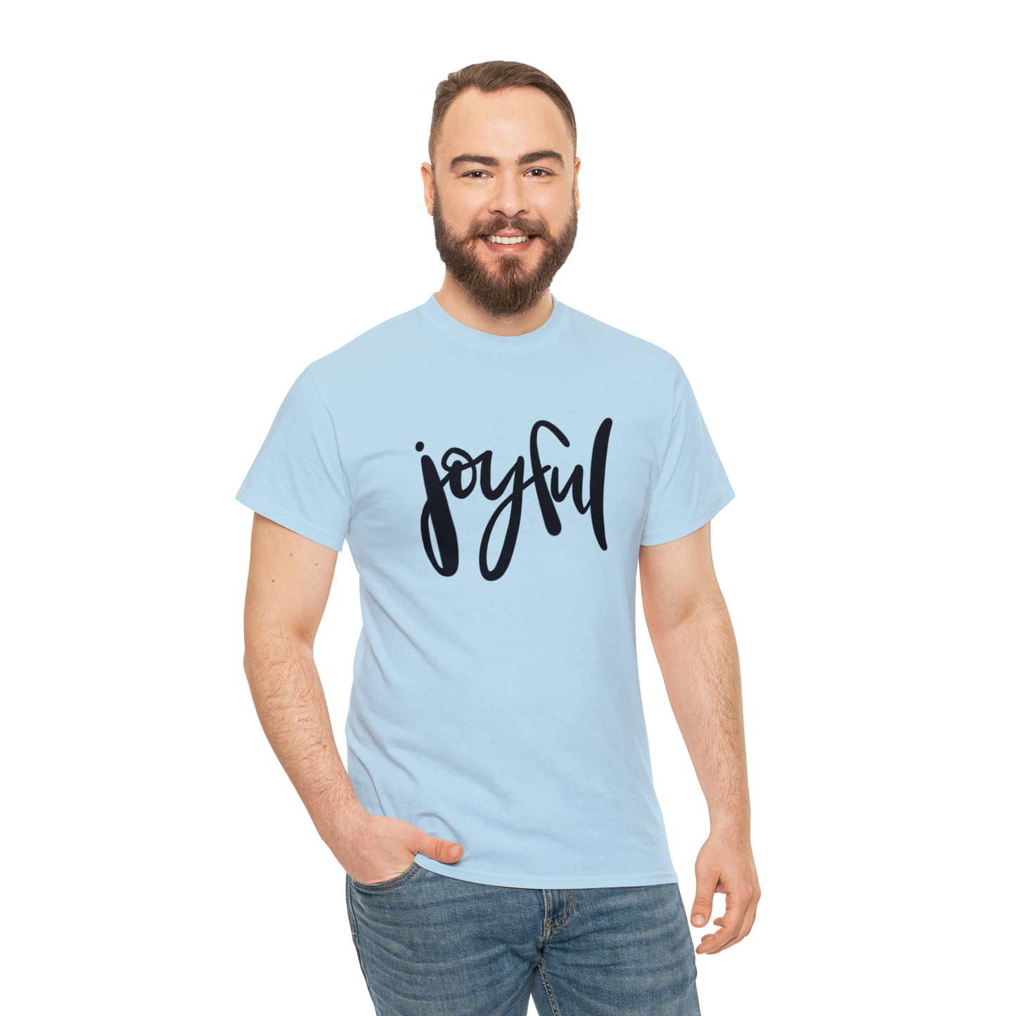 Joyful Unisex Heavy Cotton Tee, Christian Bible Verse T Shirt