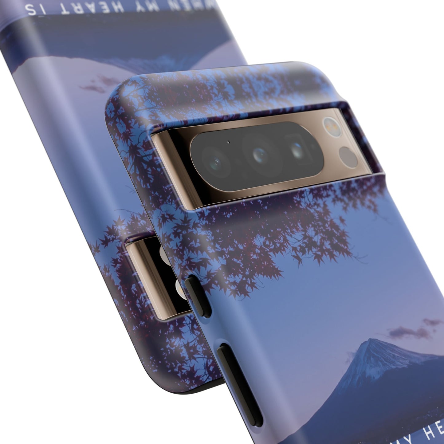 When my Heart is Overwhelmed, lead me to the Rock higher than I Bible Verse Phone Case