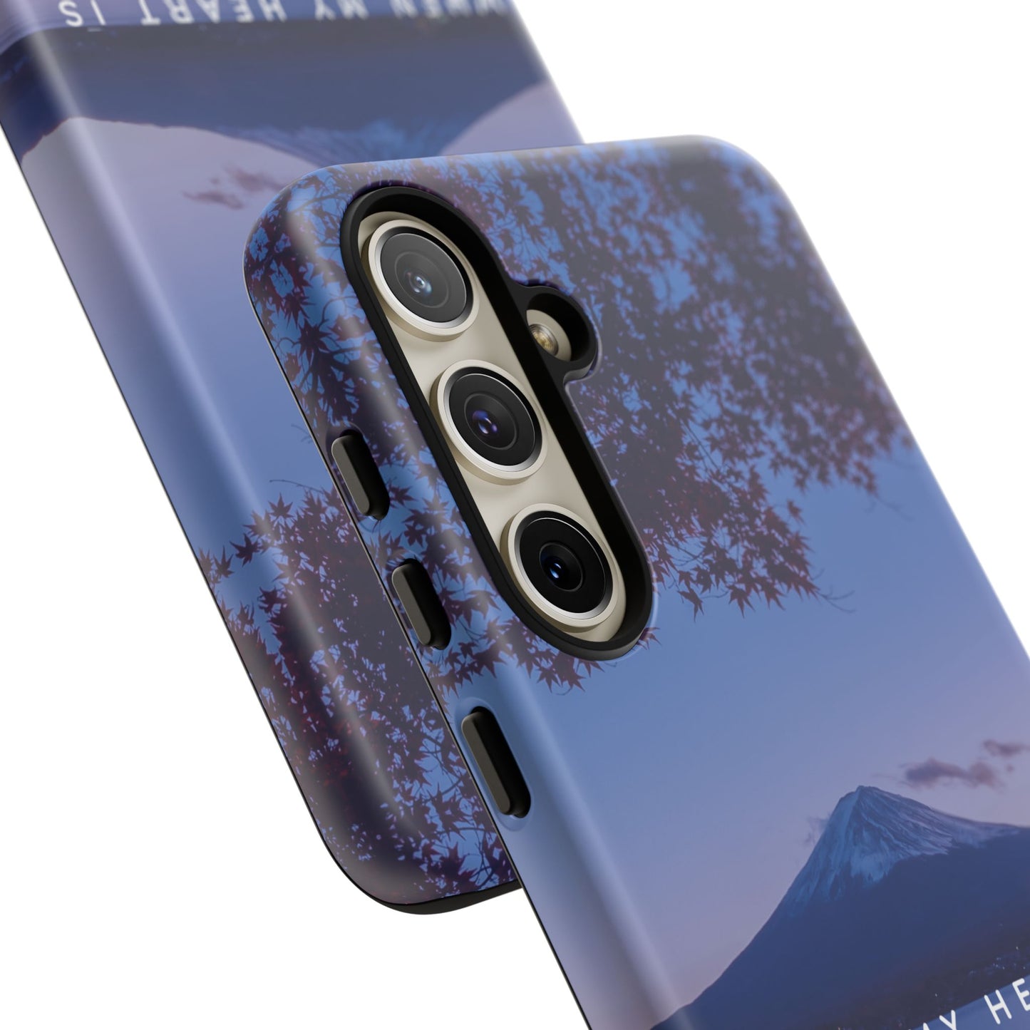 When my Heart is Overwhelmed, lead me to the Rock higher than I Bible Verse Phone Case