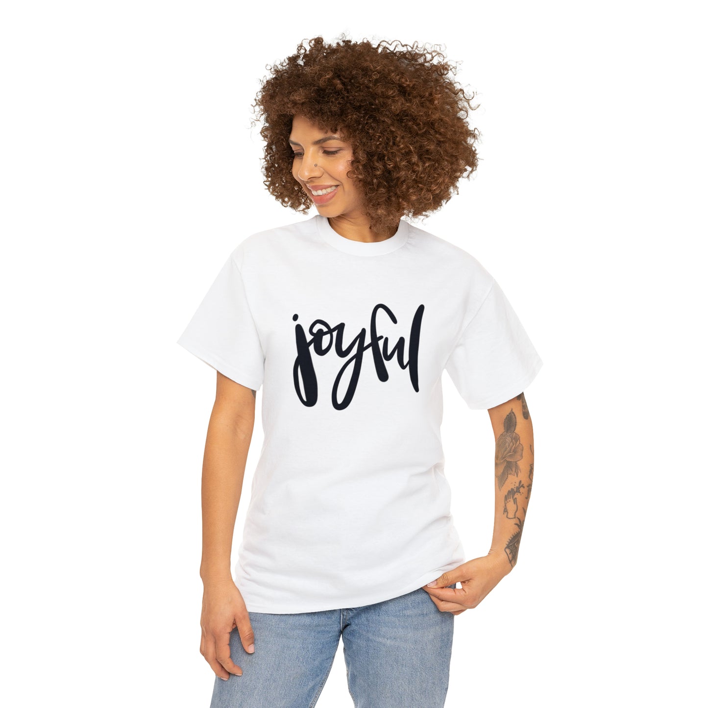 Joyful Unisex Heavy Cotton Tee, Christian Bible Verse T Shirt