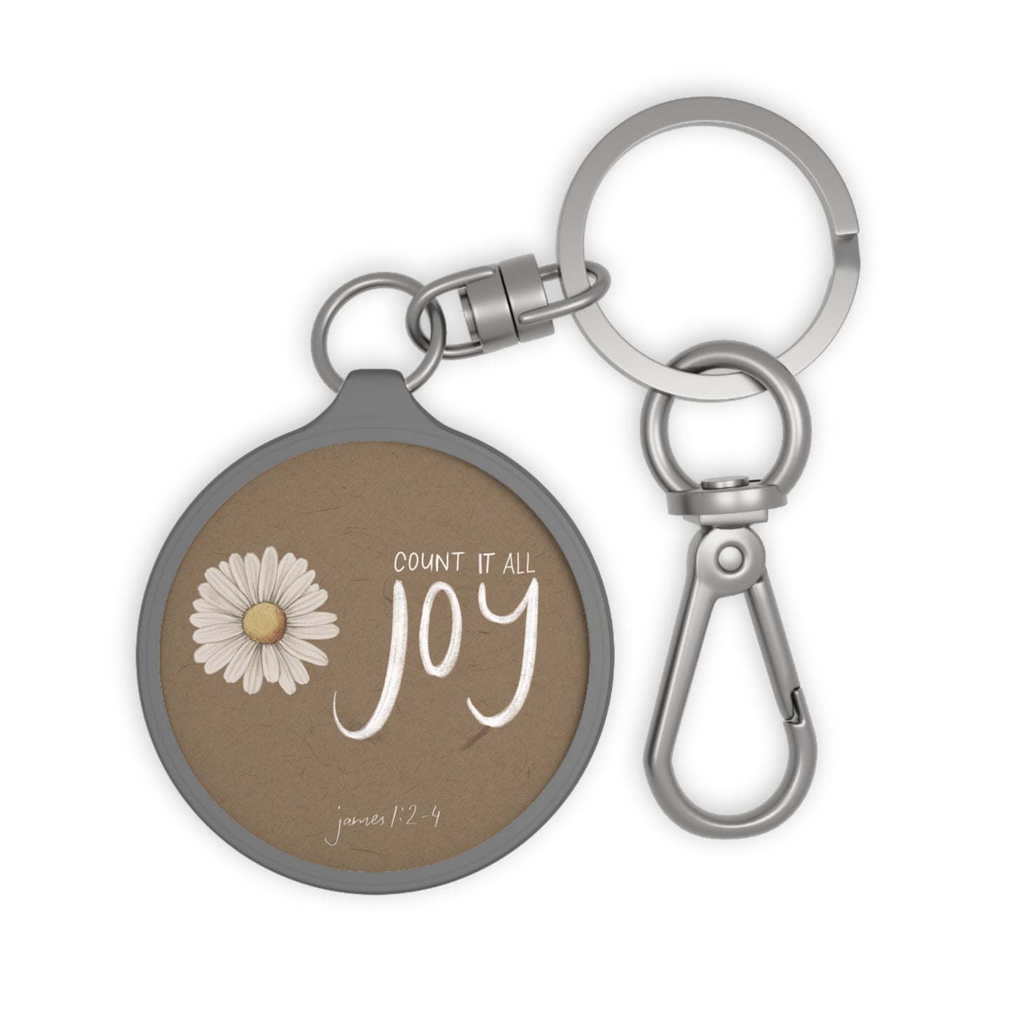 Count it all Joy Bible verse Keyring Tag