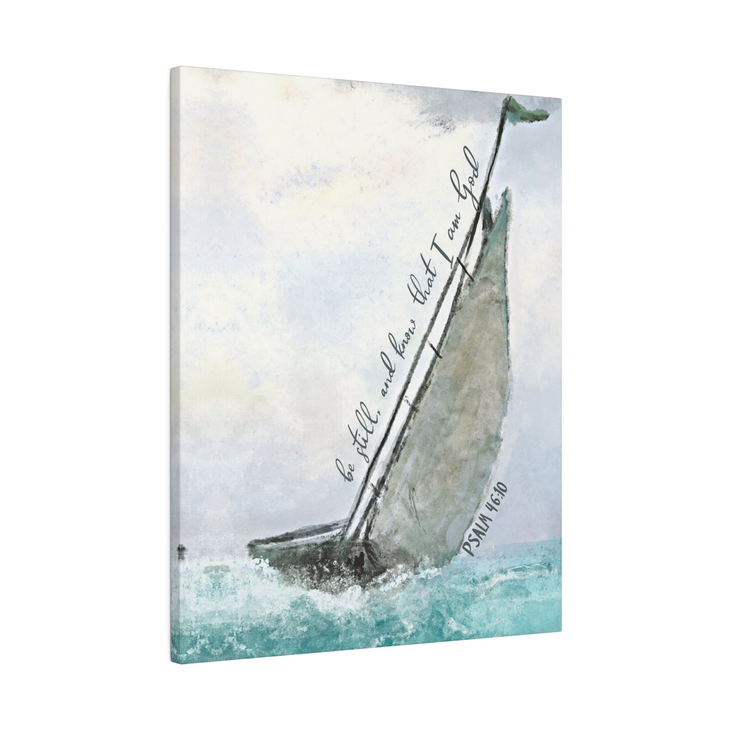 Be still and know that I am God Framed Canvas Wall Art | Psalm 46 10 Bible Verse Canvas Print | Christian Home Decor