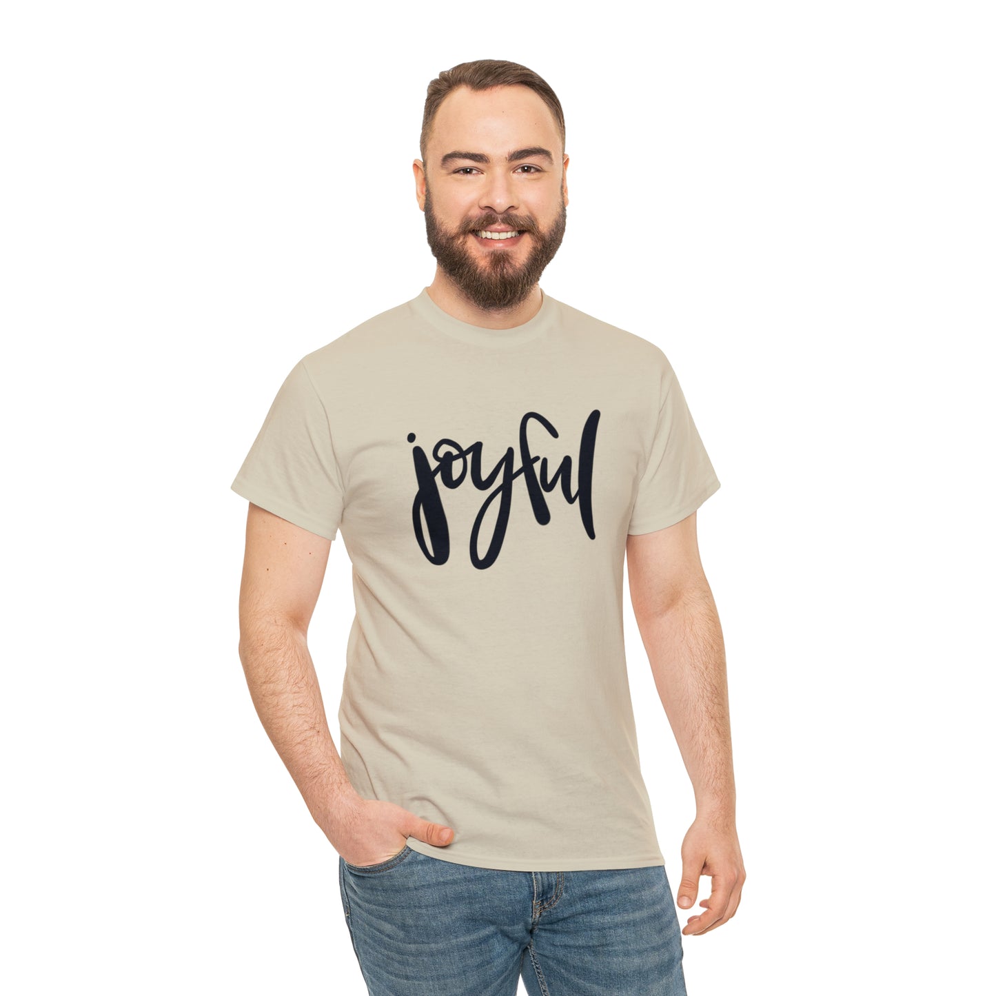 Joyful Unisex Heavy Cotton Tee, Christian Bible Verse T Shirt