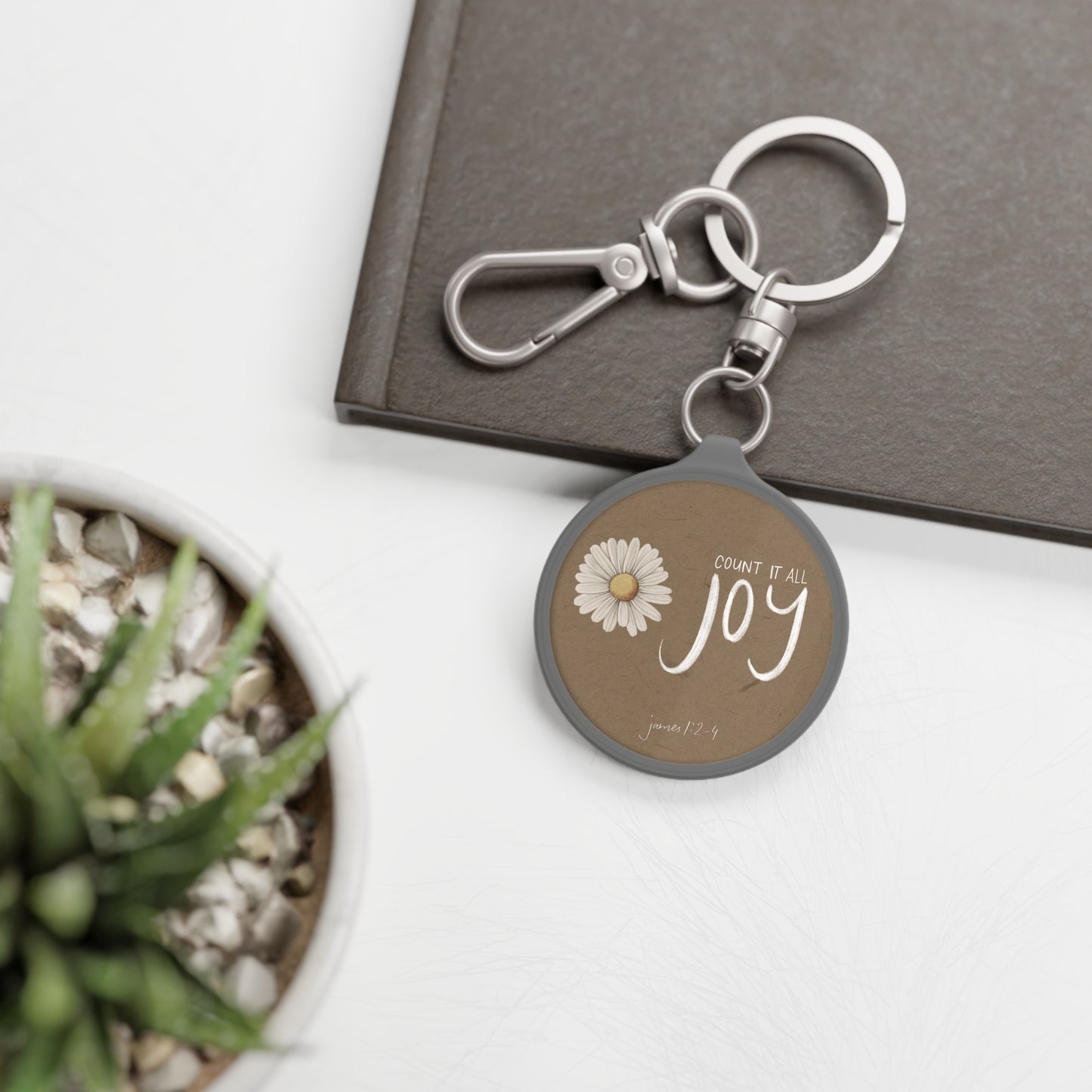 Count it all Joy Bible verse Keyring Tag