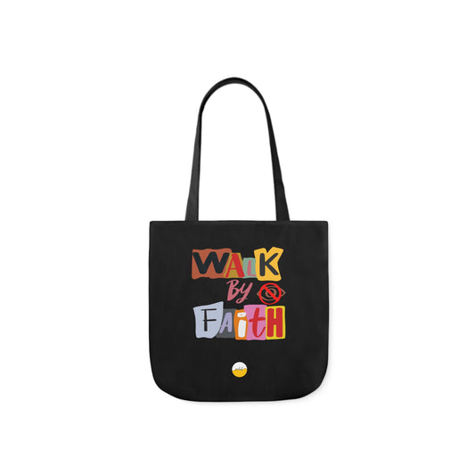 Walk by Faith Not by Sight Retro Canvas Tote Bag