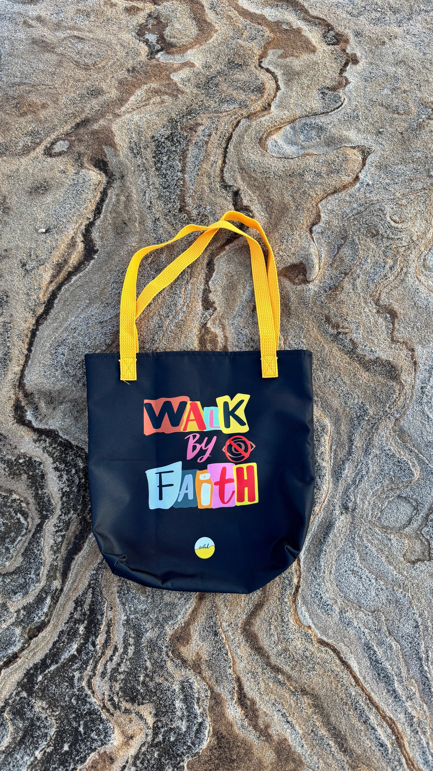 Walk by Faith Not by Sight Retro Canvas Tote Bag