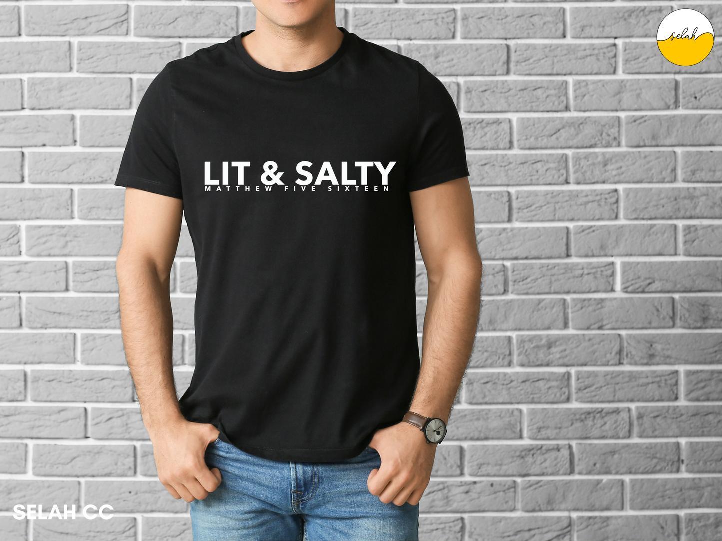 Lit and Salty Shirt | Matthew 5 13, 16 Bible Verse Shirt, Salt and Light | Christian Apparel | Unisex Shirt