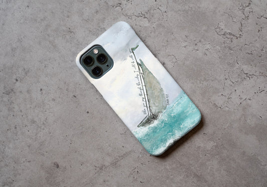 When you pass through the waters, I'll be with you Slim Phone Case | Isaiah 43:2 Ocean themed Bible Verse Phone Case