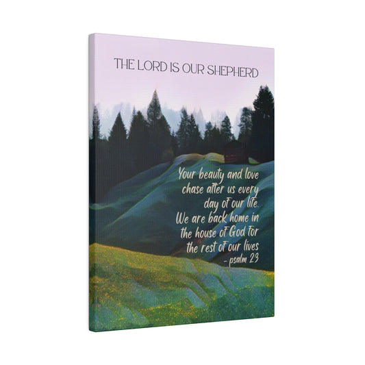 Lord is my Shepherd Canvas Print, Psalm 23 Framed Canvas