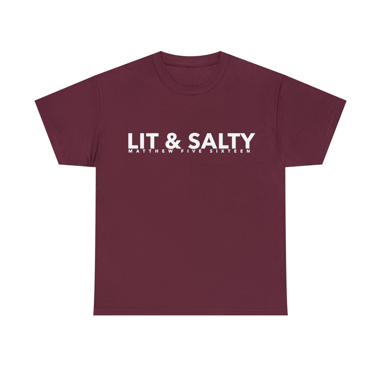 Lit and Salty Shirt | Matthew 5 13, 16 Bible Verse Shirt, Salt and Light | Christian Apparel | Unisex Shirt