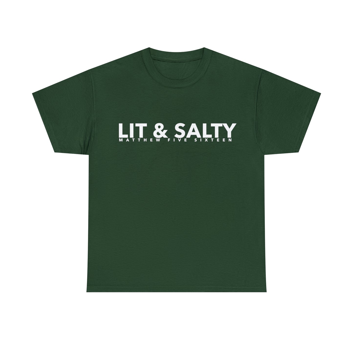 Lit and Salty Shirt | Matthew 5 13, 16 Bible Verse Shirt, Salt and Light | Christian Apparel | Unisex Shirt