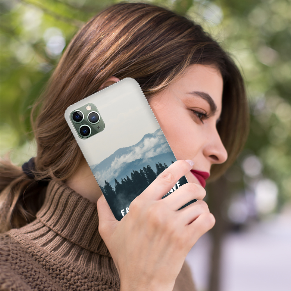 Faith Can Move Mountains iPhone Case, Bible Verse iPhone Case, Christian Soft Silicone iPhone Cover