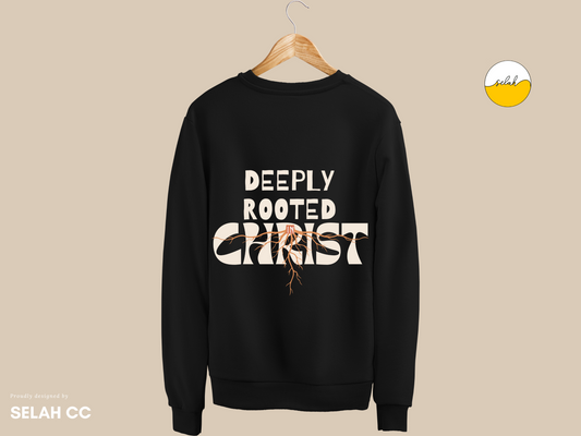 Deeply Rooted in Christ Cotton Unisex Bible Verse Christian Sweatshirt