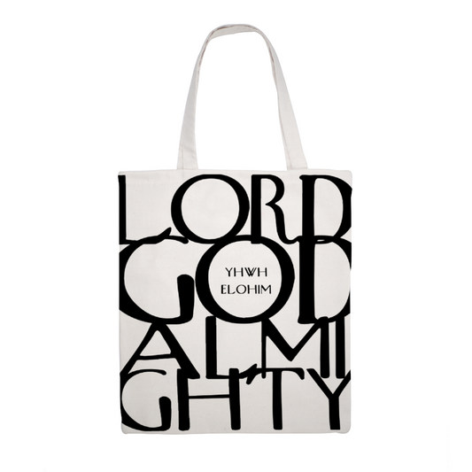 YHWH Elohim Lord God Almighty New Yorker Style Canvas Tote Bag, Christian Canvas Bag, Bible Bag