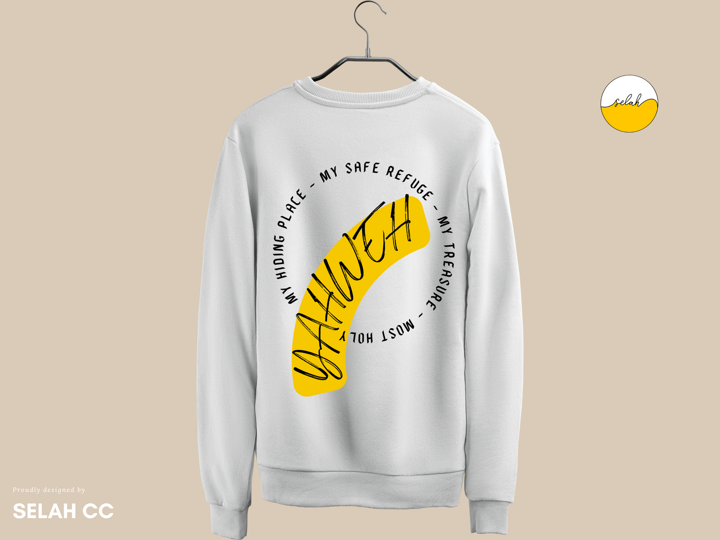Selah, YAHWEH Unisex Cotton Sweatshirt | Christian Sweatshirt | YHWH Bible Verse Shirt