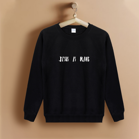 Jesus is King Sweatshirt, Christian Pullover Jumper