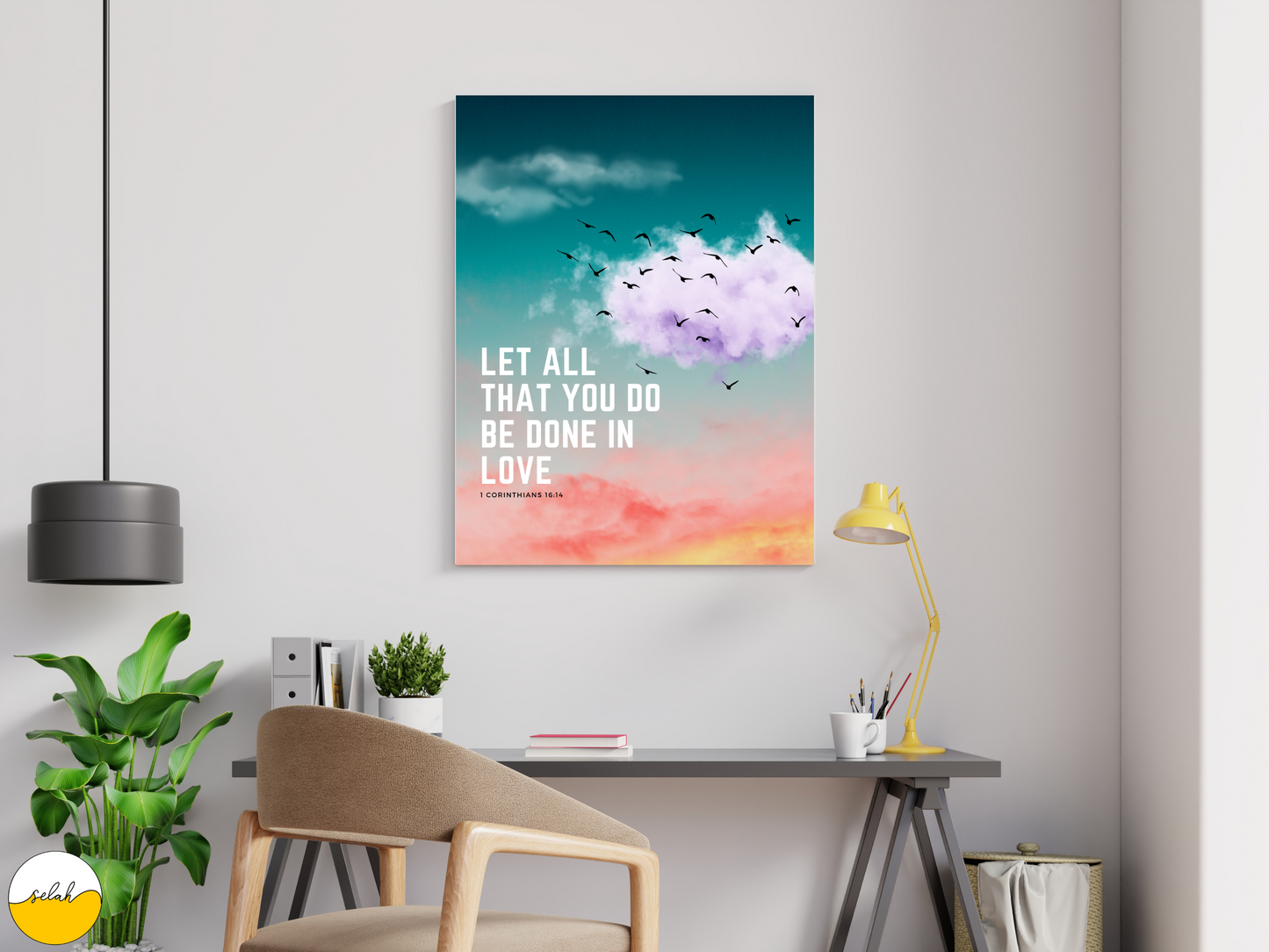 Let All that you do be done in Love Matte Canvas Framed Wall Art