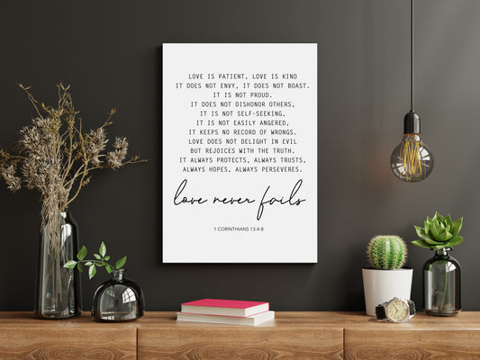 Love is Patient, Love is Kind Framed Canvas Print Wall Art
