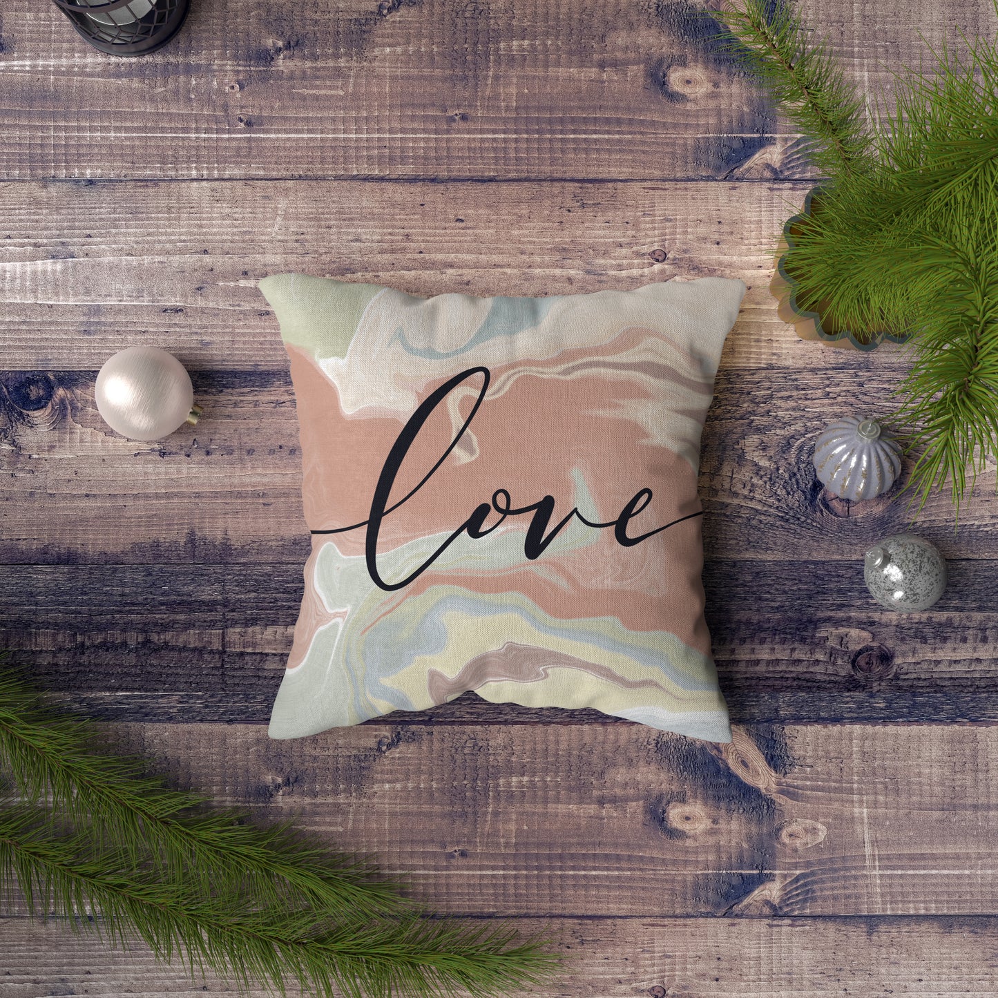 Faith Hope Love Bible Verse Pillow Case, Cushion Cover | Christian Marble Art Cushion, Home Decor