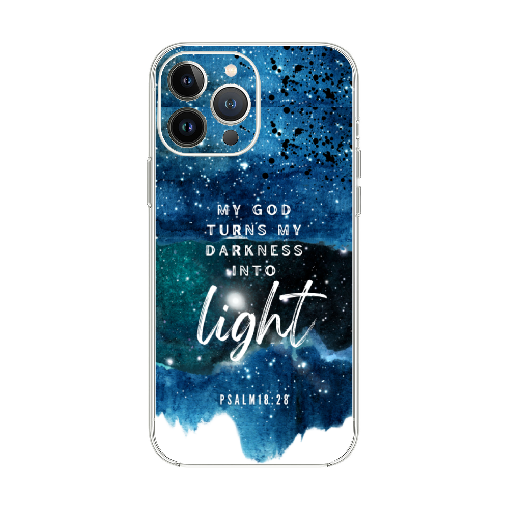 Darkness into Light iPhone Case, Psalm 18:28