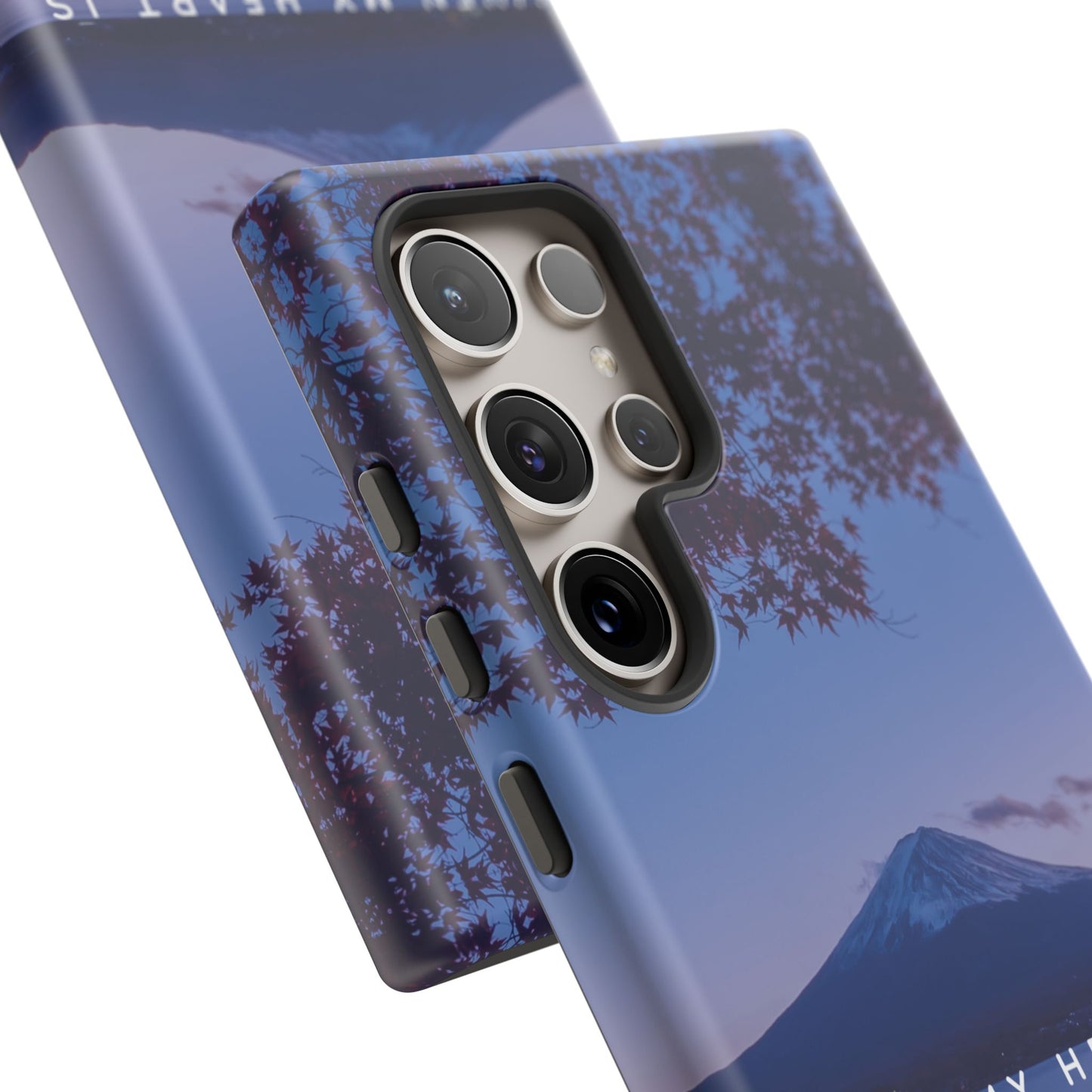 When my Heart is Overwhelmed, lead me to the Rock higher than I Bible Verse Phone Case