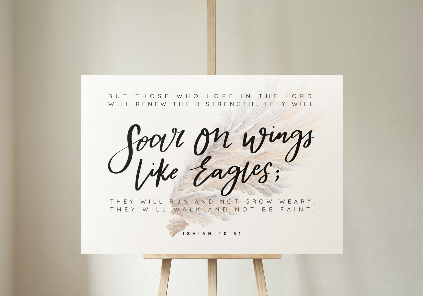Soar on Wings like Eagles, Isaiah 40:31 Bible Verse Framed Canvas Wall Art
