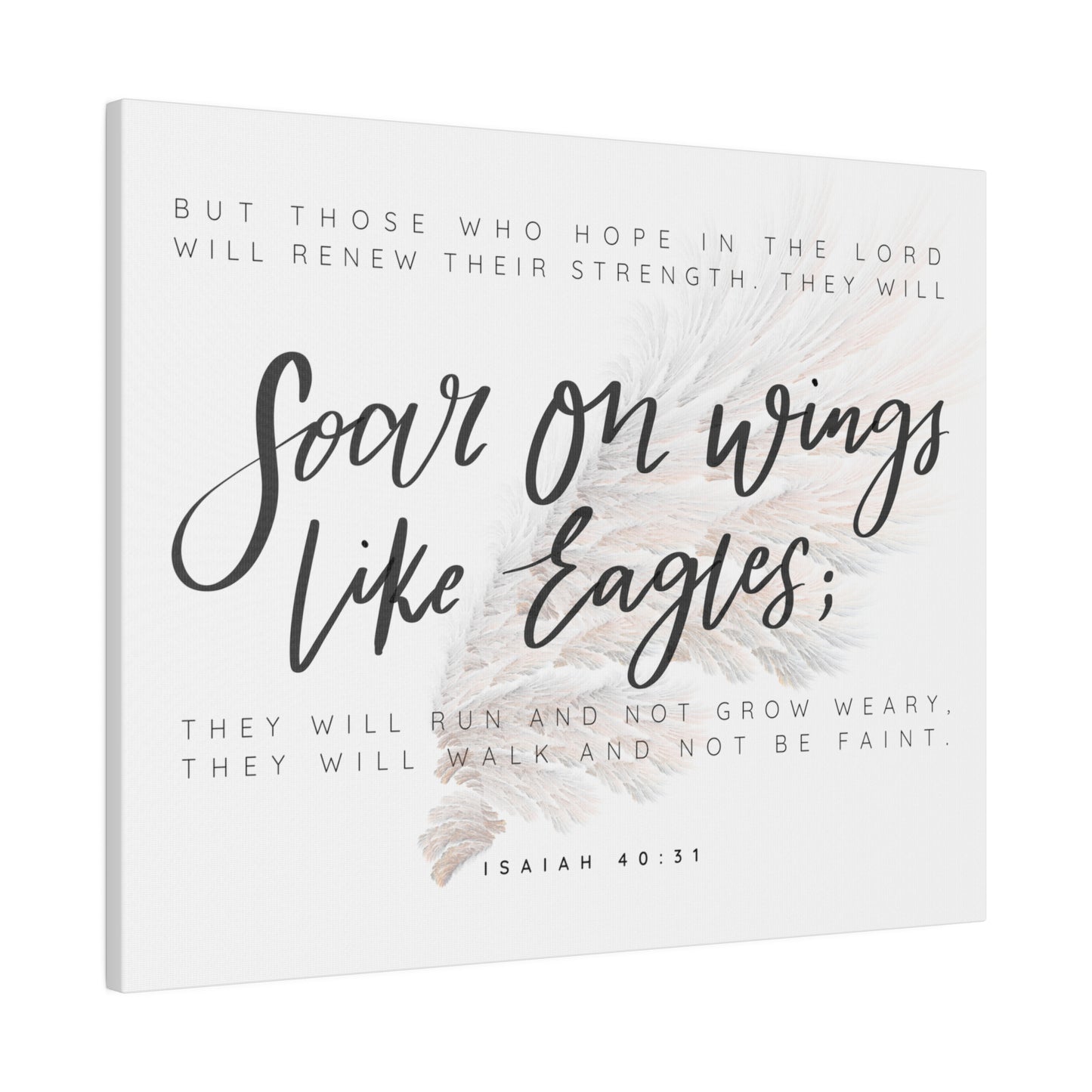Soar on Wings like Eagles, Isaiah 40:31 Bible Verse Framed Canvas Wall Art