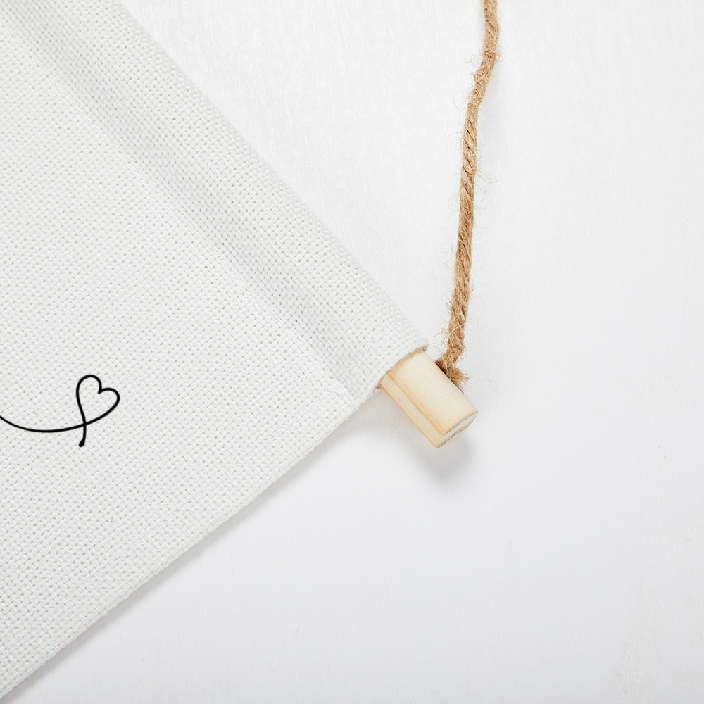 Love is Patient, Love is Kind Linen Tapestry with Tassel Cotton Linen Wall Hanging