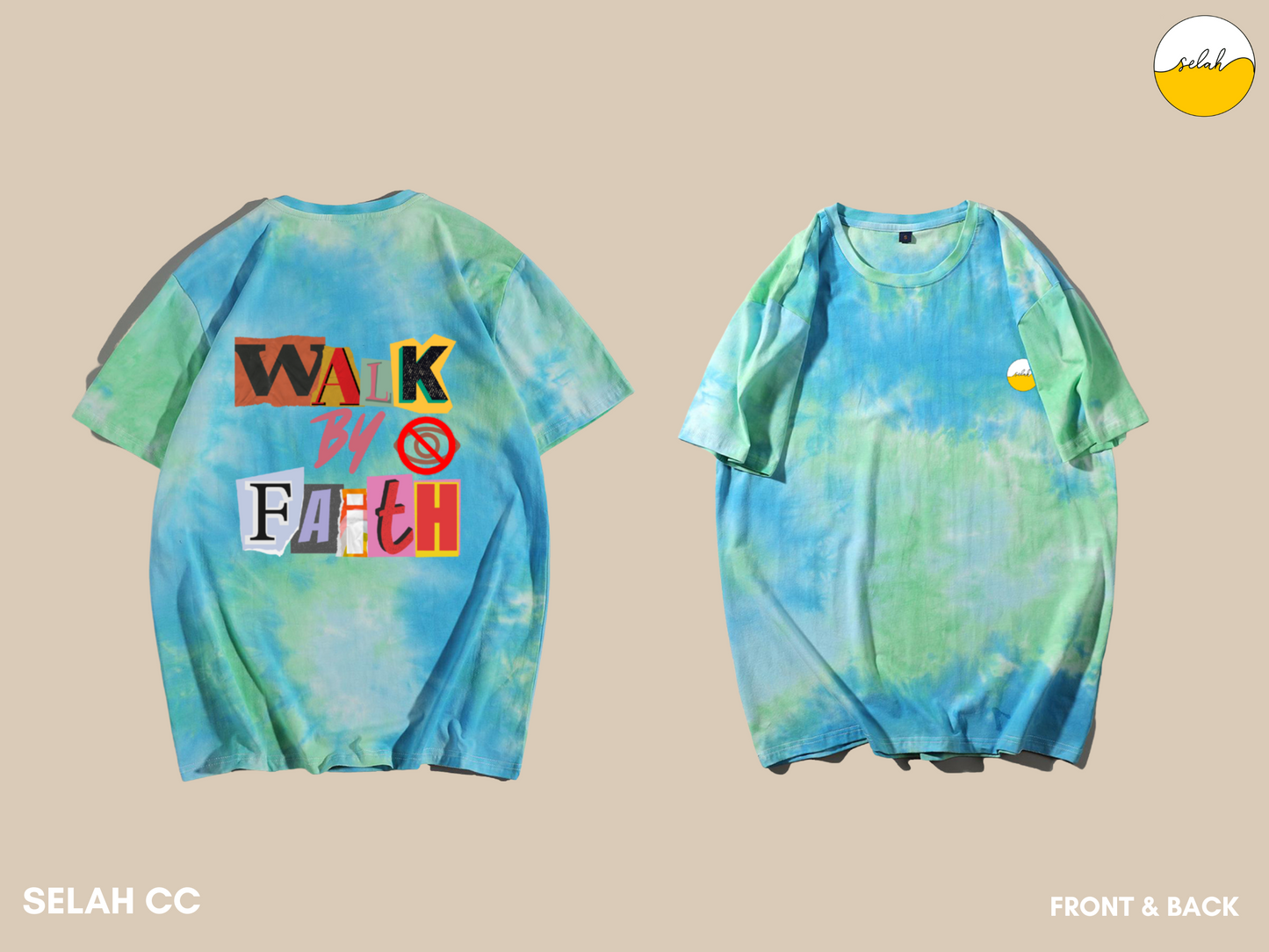 I walk by faith not by Sight Retro Tie Dye Unisex T-Shirts, 2 Corinthians 5:7 Bible Verse Shirt