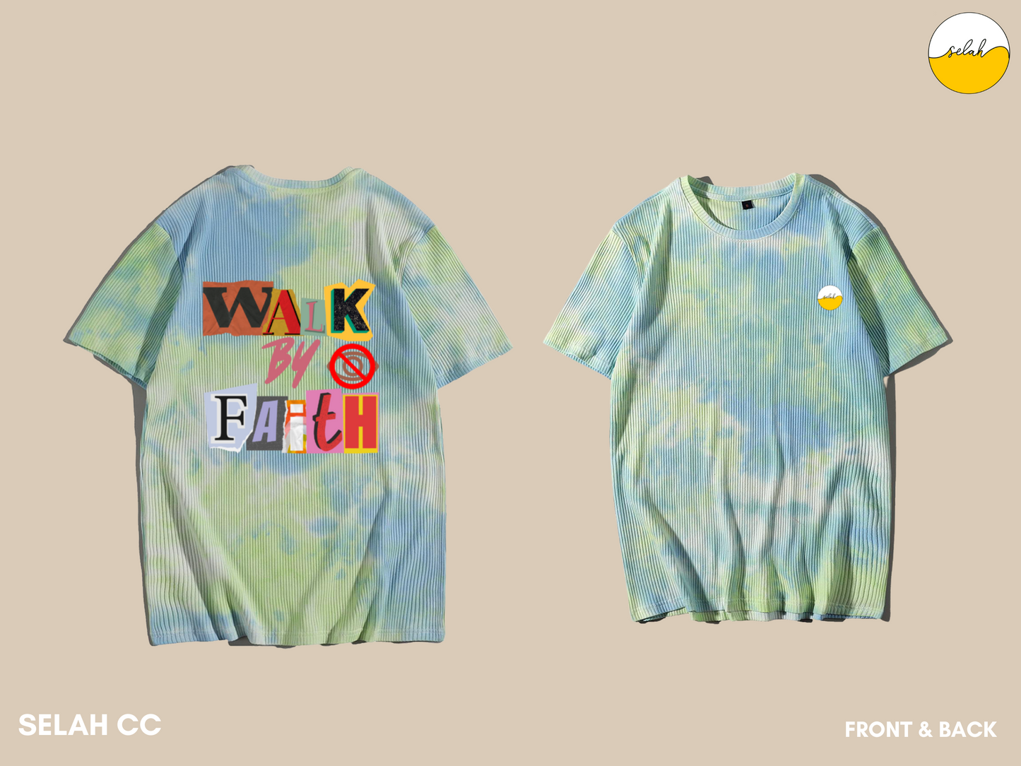 I walk by faith not by Sight Retro Tie Dye Unisex T-Shirts, 2 Corinthians 5:7 Bible Verse Shirt