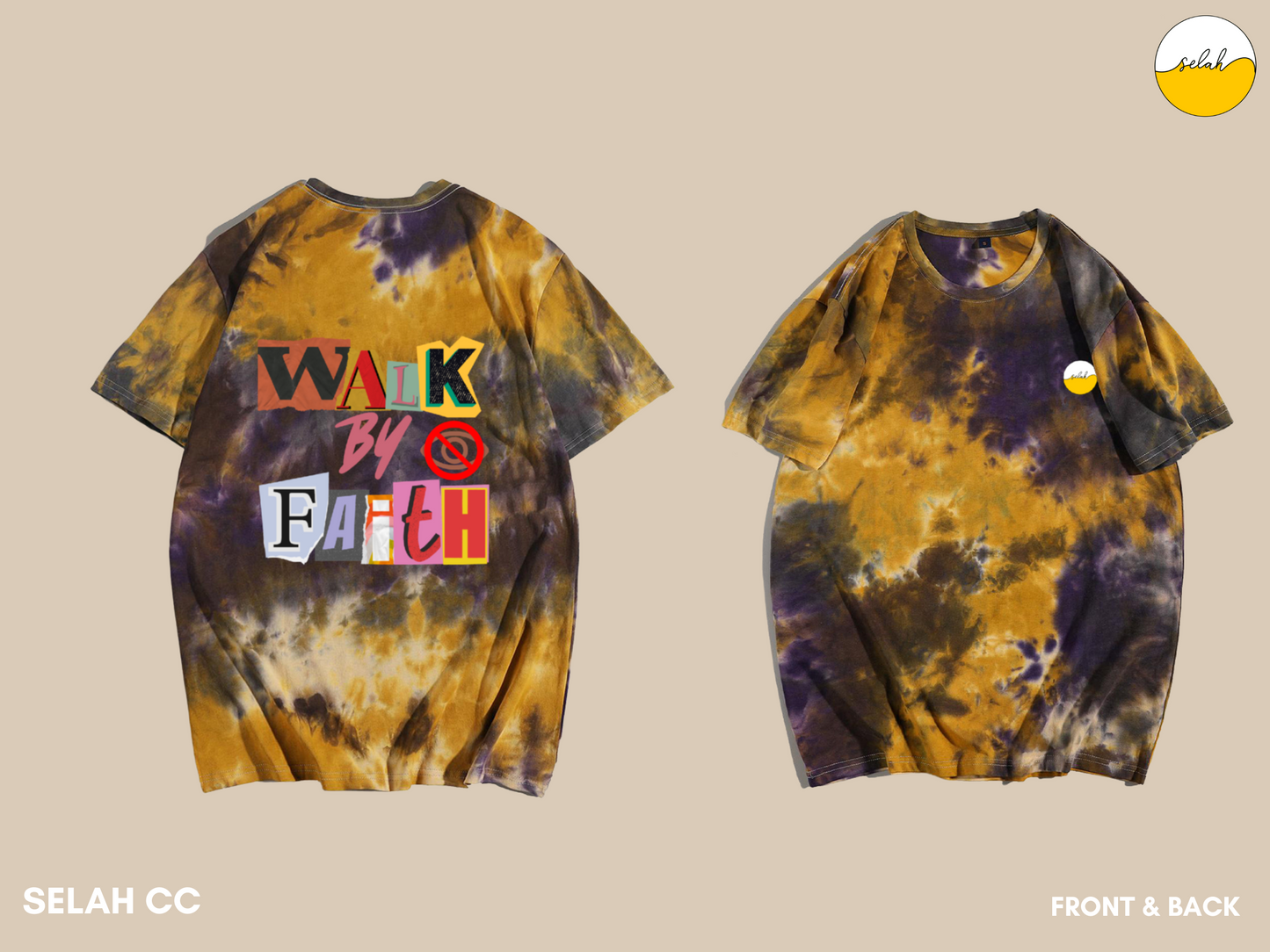I walk by faith not by Sight Retro Tie Dye Unisex T-Shirts, 2 Corinthians 5:7 Bible Verse Shirt