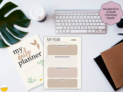 Christian Daily Planner Bundle 11 Pages, Productivity, Finance, Fitness and Life Planner, Printable PDF A4, A5, Selah Planner for Christians