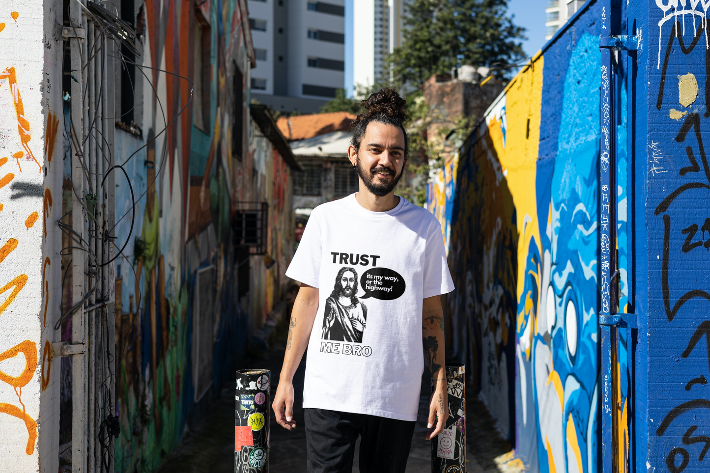Trust God Bro Shirt, Jesus is the way truth light T-Shirt | Funny Meme Jesus Shirt | Christian Streetwear