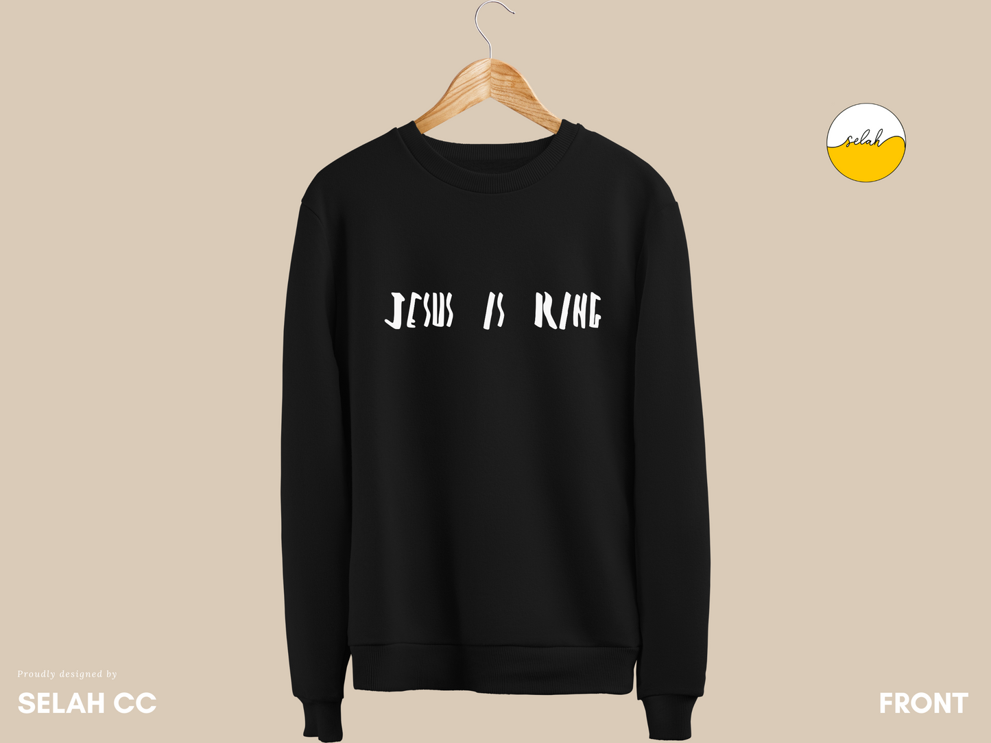 Jesus is King Sweatshirt, Christian Pullover Jumper